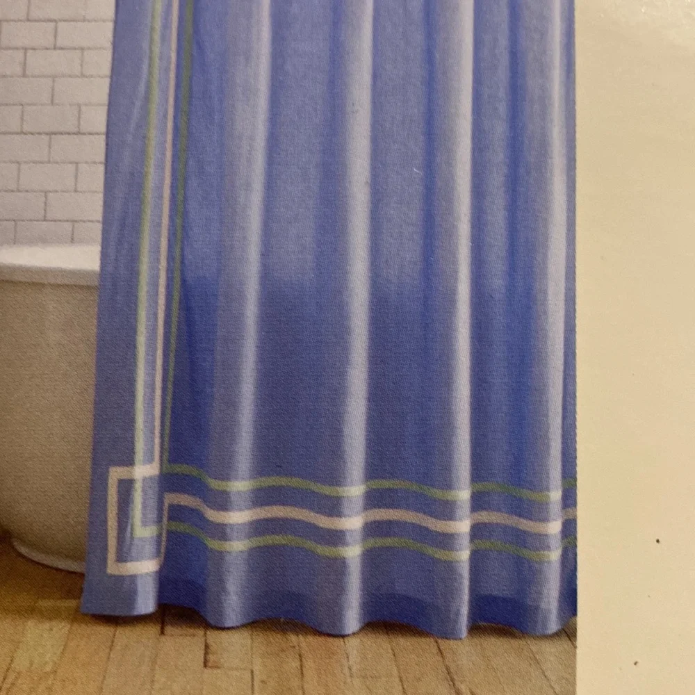 Southern Living Dillard's Sutton Shower Curtains 100% Cotton (NEW) Blue 72”x 72”
